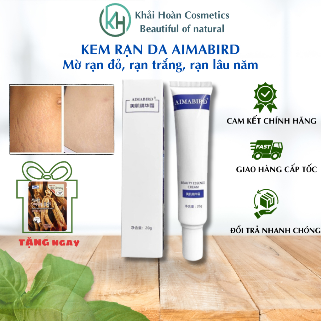 Kem rạn da AIMABIRD mờ rạn đỏ, rạn trắng, rạn lâu năm, kem Aimabird giảm rạn da sau sinh, sau tăng cân...