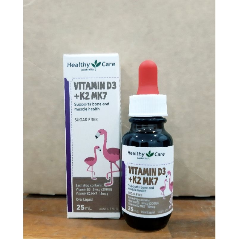 Vitamin D3+K2 MK7- Healthy Care (Úc) 25ml