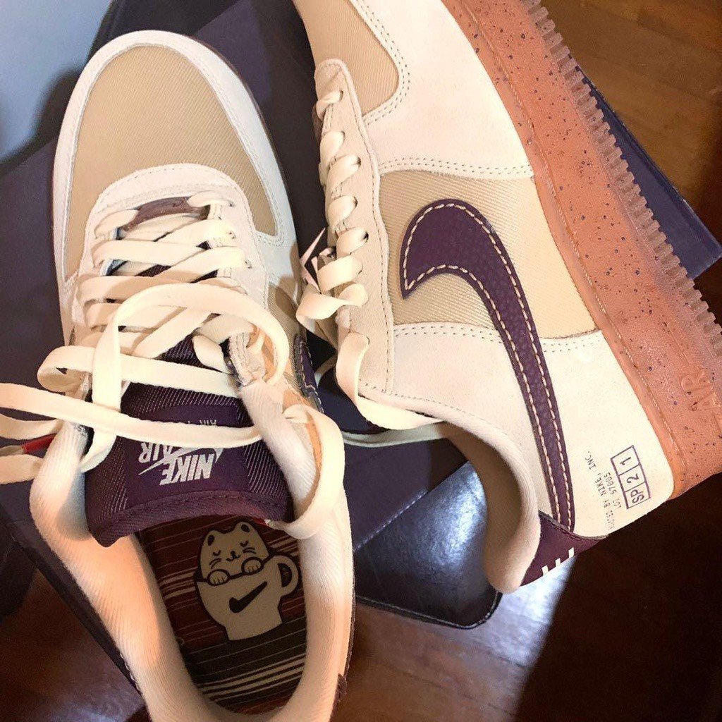 Giày AF1 Đế Nâu Cafe  Giày Sneaker Air Force One Cà Phê Hot 2023 Bản Đẹp Full Box Tặng Kèm Dây