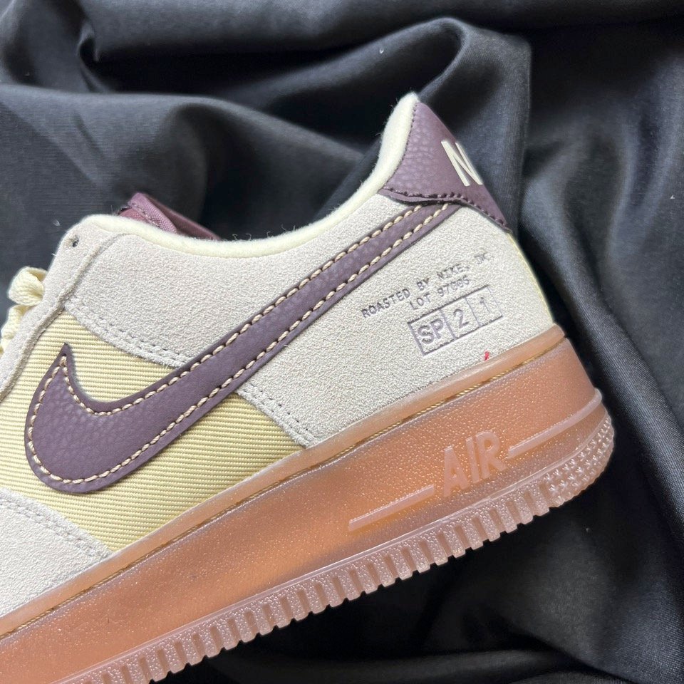 Giày AF1 Đế Nâu Cafe  Giày Sneaker Air Force One Cà Phê Hot 2023 Bản Đẹp Full Box Tặng Kèm Dây