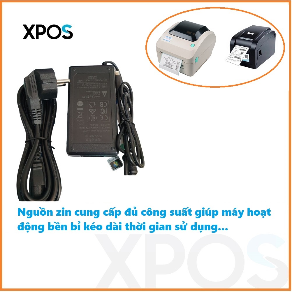 Nguồn máy in mã vạch XPRINTER XP-350B / 350BM / 365B / 470B - Mới 100%