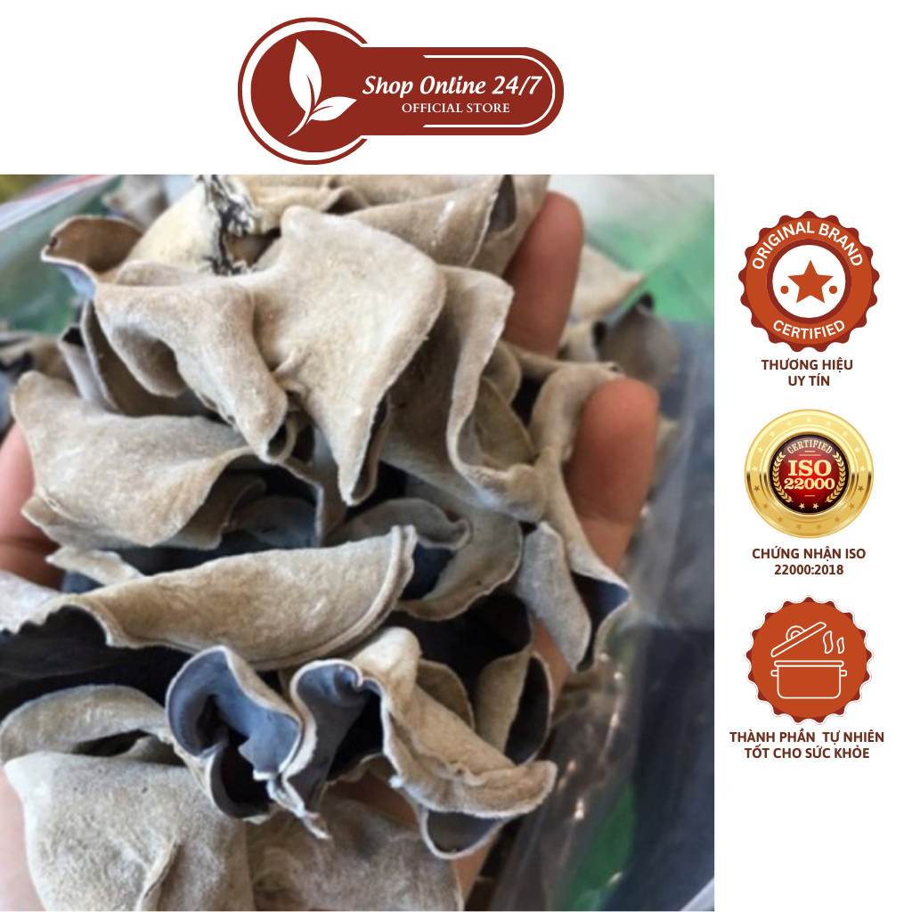 Mộc Nhĩ Khô 500gr Ngon Sạch Cánh To, Dày Chất Lượng - Nấm Mèo Rừng Tây Bắc, Nấm Mèo Khô Điện Biên Loại 1 Không Hóa Chất