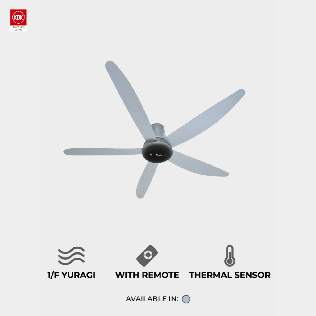 Quạt trần KDK T60DW 5 cánh hiện đại, điều khiển từ xa, điều hòa không khí, chức năng gió tự nhiên