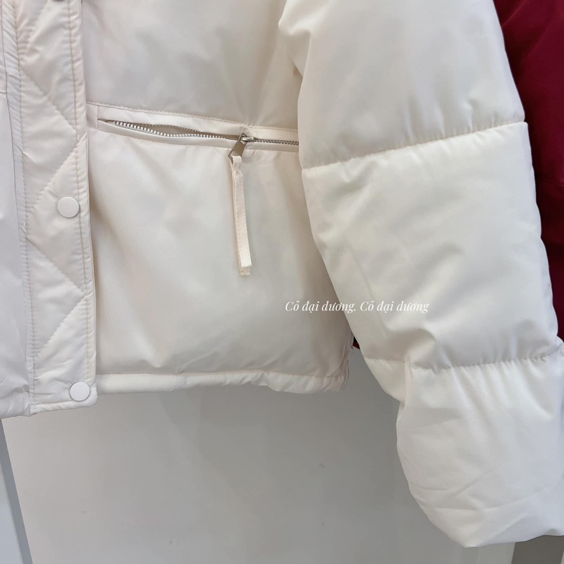 Áo Phao Dáng Vừa cổ cao đủ màu Be, Đen, Tím, Nâu Đỏ, Đỏ Đô đủ size, Áo phao béo đại hàn mùa đông không mũ