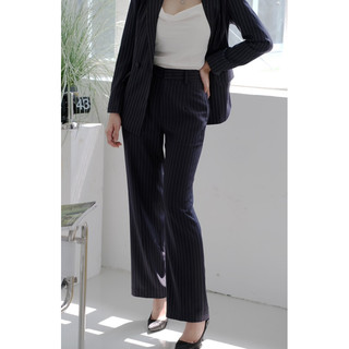 [Walenty] (Tách set) Blazer nữ cao cấp và Quần đứng sọc xanh navy, chuẩn phom tôn dáng