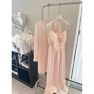 SP190 Váy ngủ lụa dáng dài tiểu thư cao cấp đầm mặc nhà sexy gợi cảm( k kèm choàng)