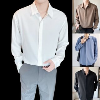 Áo sơ mi nam dài tay họa tiết thêu ngực nf03 thời trang emey luxury