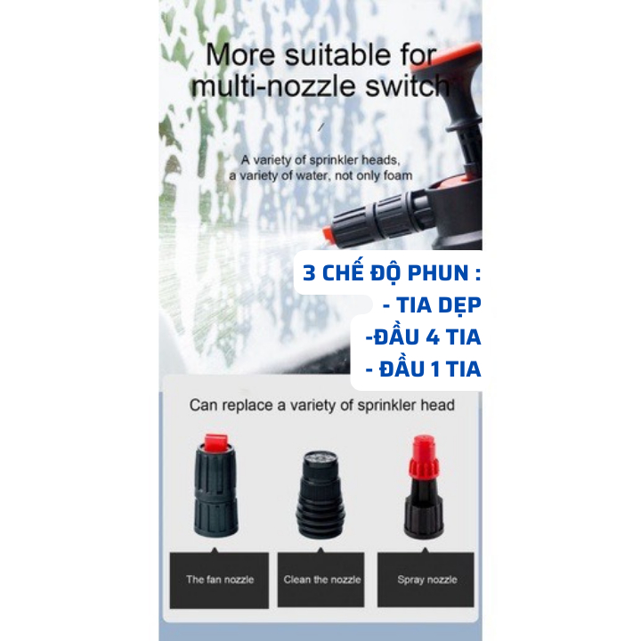 Bình Xịt Rửa Xe Bọt Tuyết Cầm Tay 2L, Rửa Xe Máy Xe Oto Tại Nhà