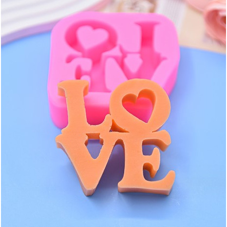 Khuôn rau câu silicon 4D LOVE