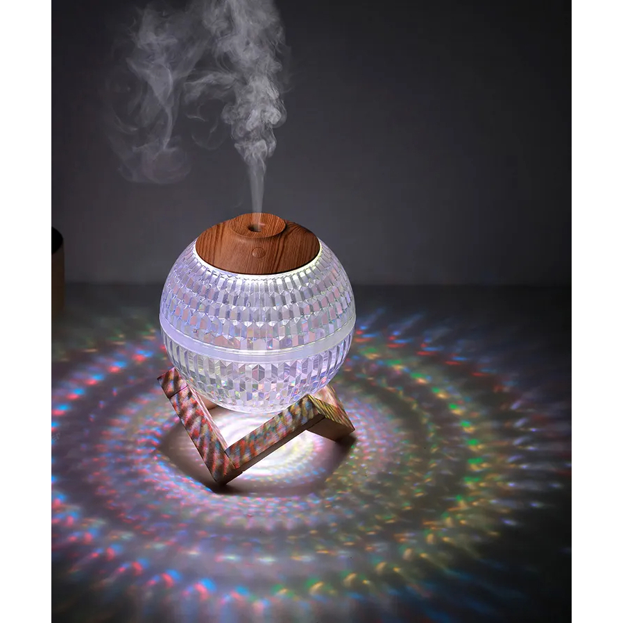 Máy xông tinh dầu và tạo ẩm không khí Model E346 - Quả cầu phát sáng 7 màu - Công dụng tạo ẩm, khuyếch tán hương thơm