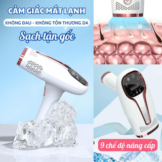 Máy triệt lông mini IPL vĩnh viễn tại nhà triệt tẩy lông lạnh laser may triet long cầm tay vùng kín bikini nách BH 2năm