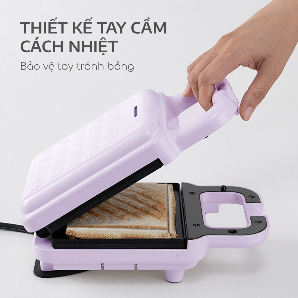 Máy nướng bánh mì sandwich SEKA SK560, Máy kẹp sandwich, nướng bánh mỳ đa năng tiện dụng - Nướng bánh siêu nhanh