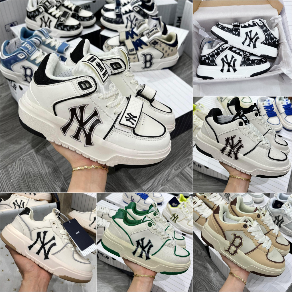 Giày thể thao MLB chunky dán Nam Nữ HÀNG CAO CẤP MLB Chunky Liner New York sản phẩm nhẹ-lên chân êm ái.