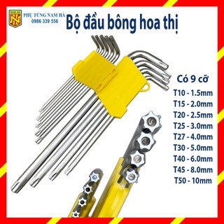 [HOA THỊ] Bộ lục giác đầu bông mai hoa thị hình sao có lỗ đa năng 9 món / bộ lục giác hoa thị cao cấp