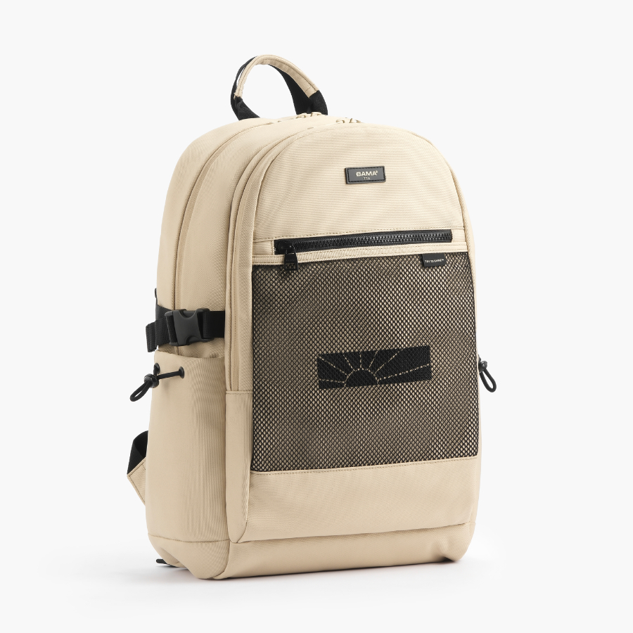 [TẶNG KÈM 1 SET PIN CÀI] Balo BAMA Mesh Fabric Backpack MF104 chống nước chống sốc đựng laptop 15.6 inch