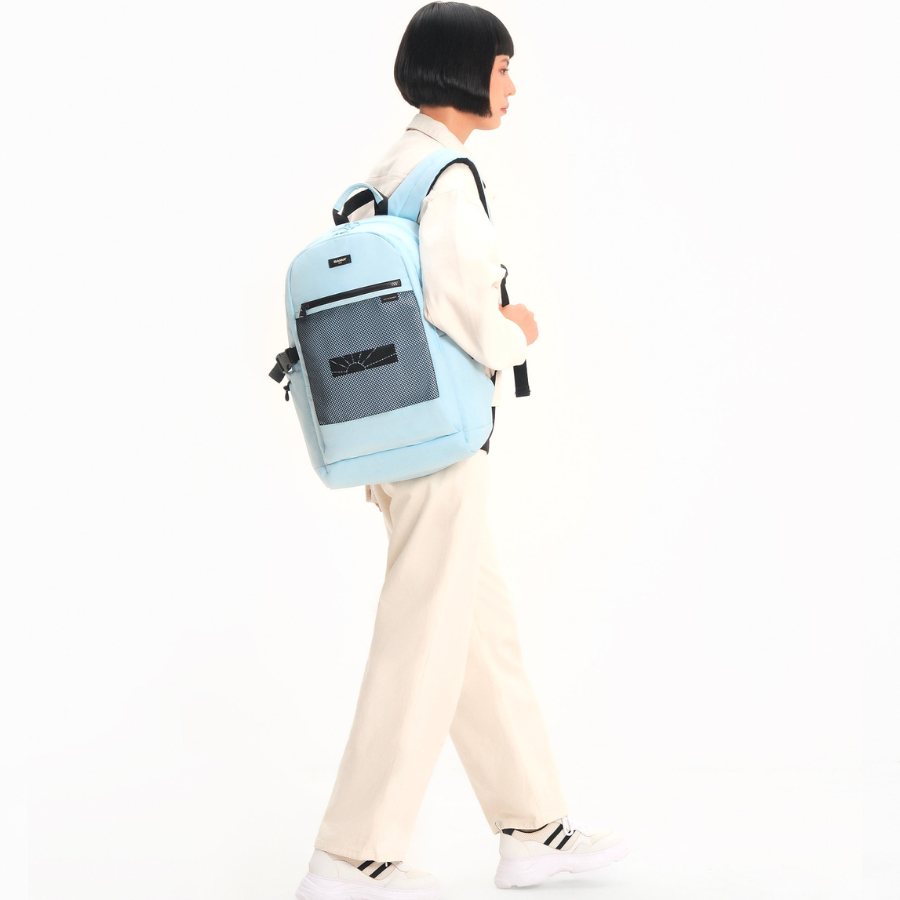 [TẶNG KÈM 1 SET PIN CÀI] Balo BAMA Mesh Fabric Backpack MF104 chống nước chống sốc đựng laptop 15.6 inch