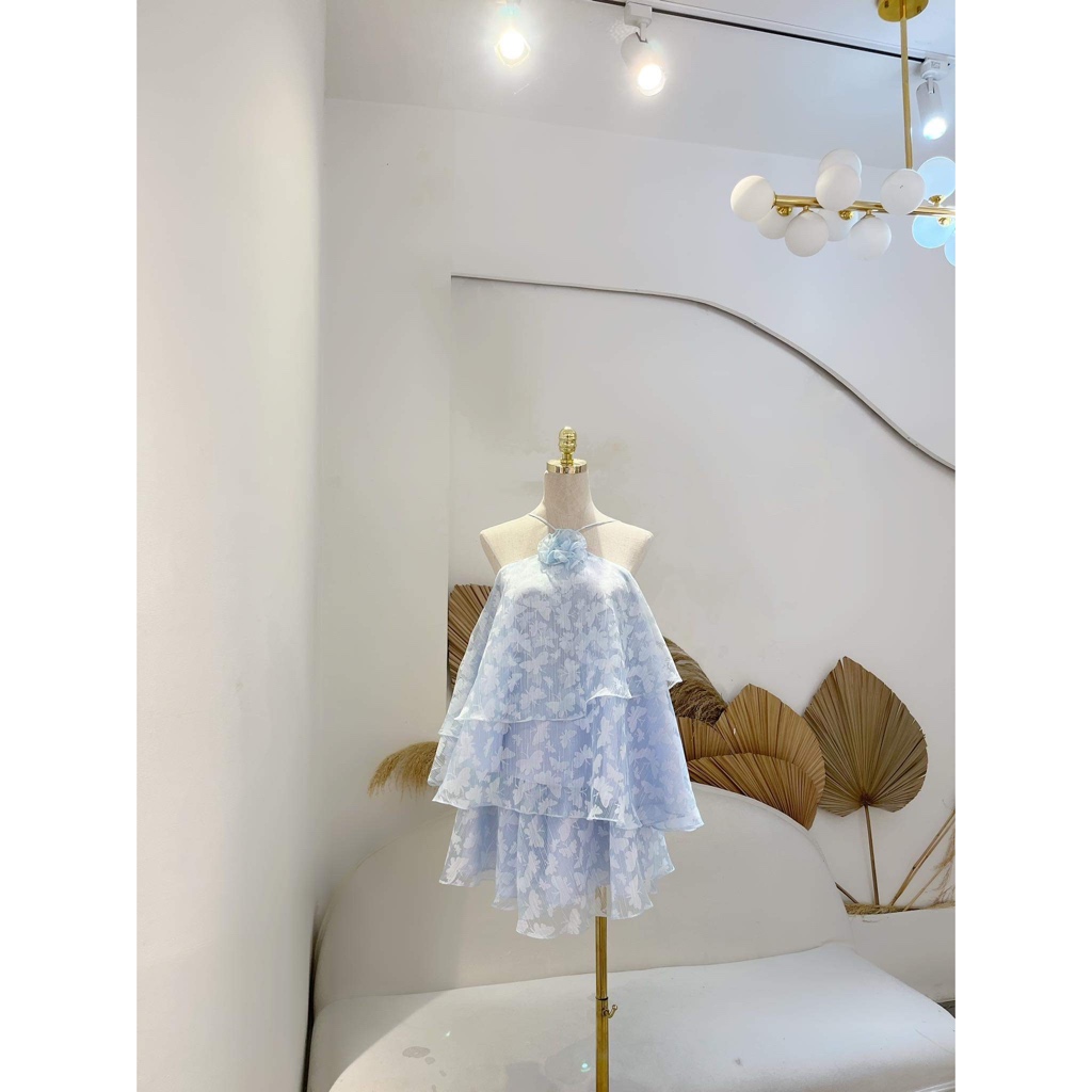 TIELA Set áo và chân váy tơ hồ điệp - Davika Set