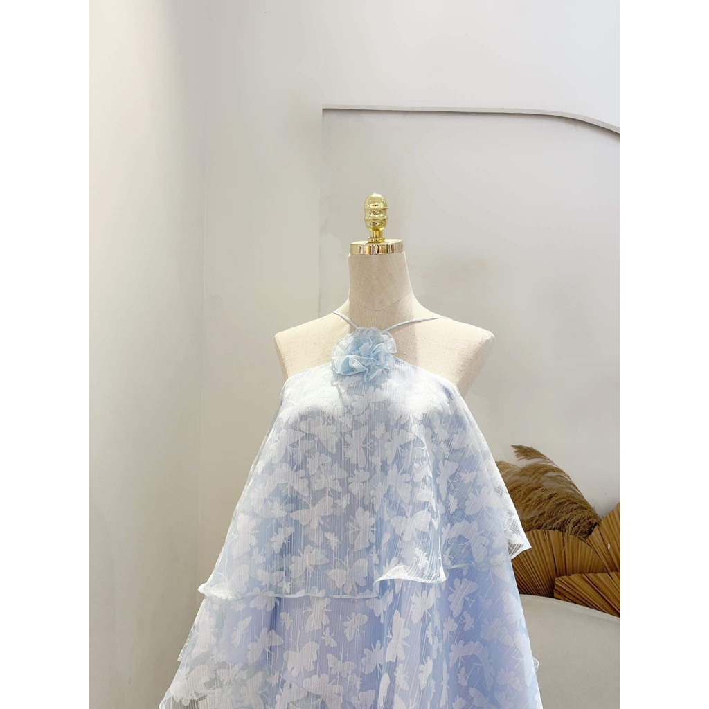 TIELA Set áo và chân váy tơ hồ điệp - Davika Set