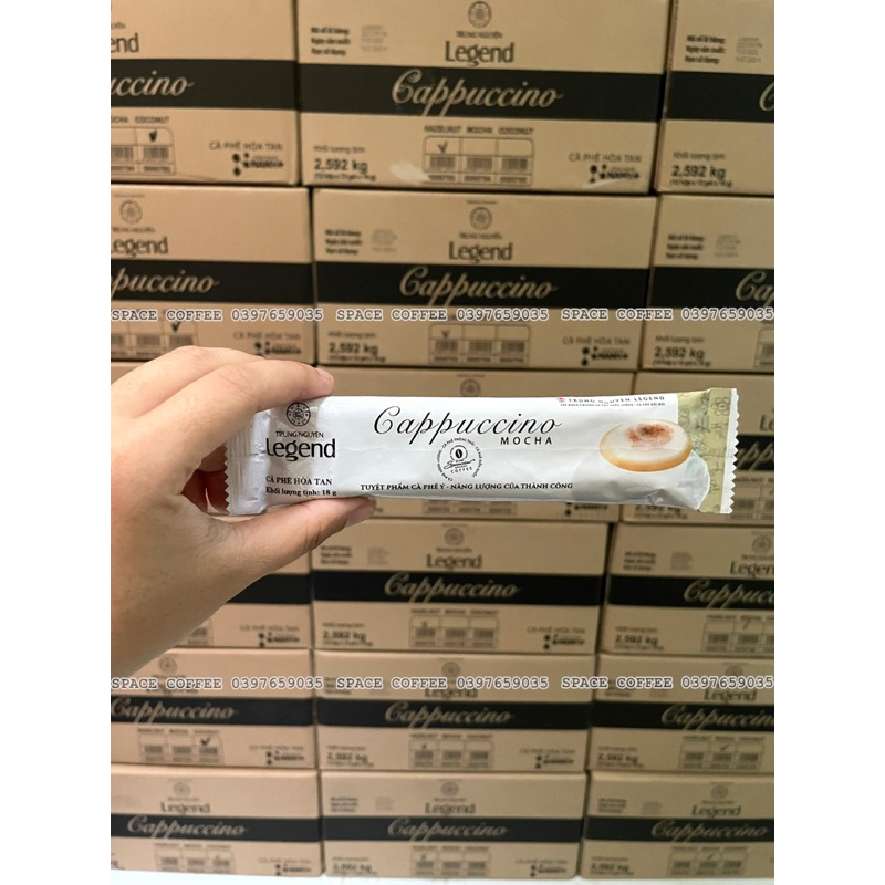 Cà phê hòa tan Trung Nguyên Cappuccino Mocha - Capuchino Hazelnut - Cappuchino Dừa Coconut