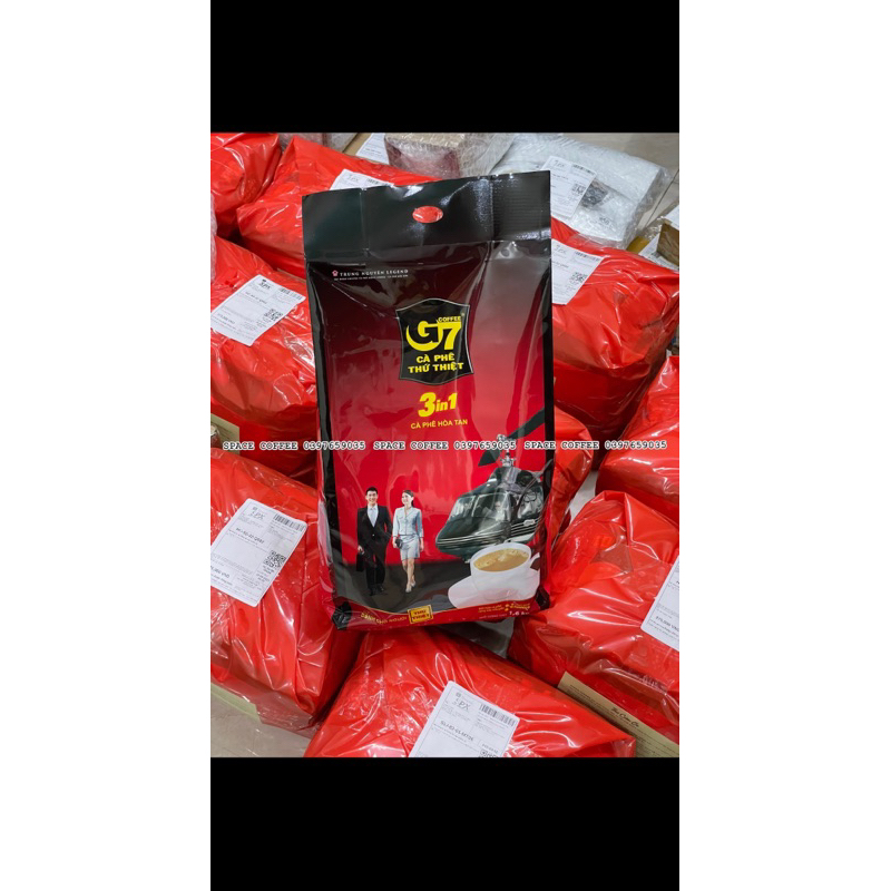 Cà phê hoà tan trung nguyên G7 3in1 - Bịch 100 sticks 16gr