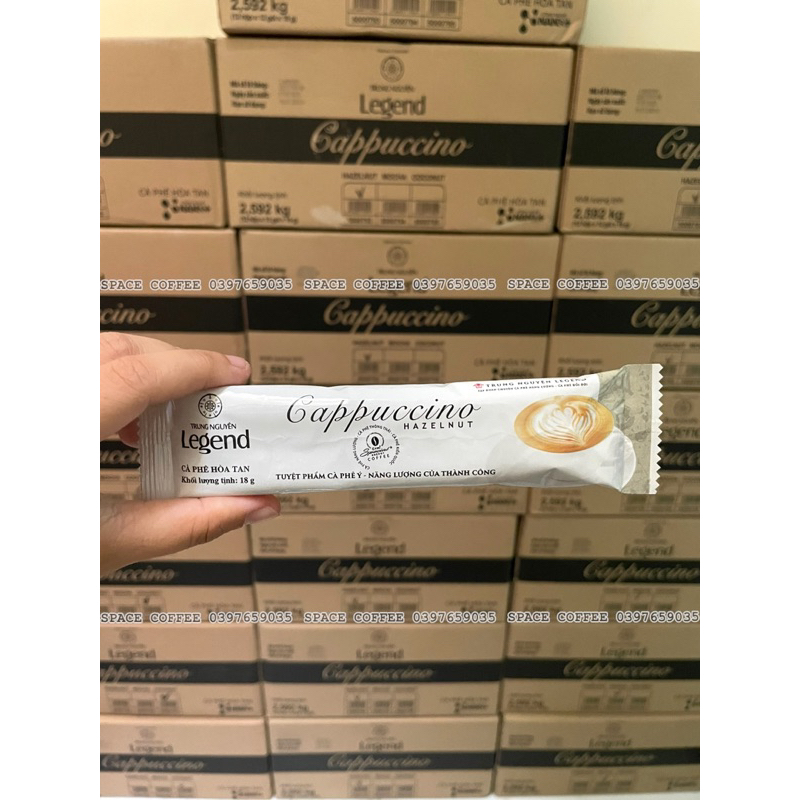 Cà phê hòa tan Trung Nguyên Cappuccino Mocha - Capuchino Hazelnut - Cappuchino Dừa Coconut