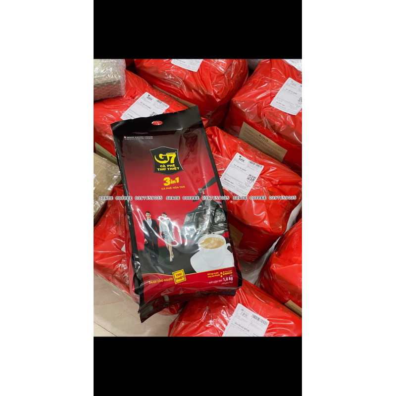 Cà phê hoà tan trung nguyên G7 3in1 - Bịch 100 sticks 16gr