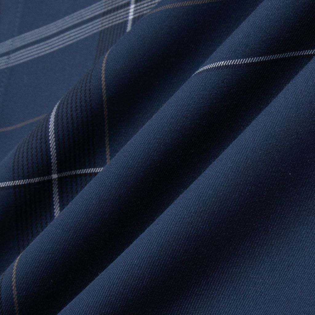 Áo sơ mi nam dài tay Aristino dáng Regular Fit, màu xanh tím than kẻ trắng thời thượng, lịch lãm - ALS01703