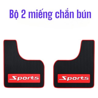 Bộ 2 Tấm Cao Su Chắn Bùn Thể Thao  Kích Thước 27x23cm Kèm Ốc Vít Chất Liệu Cao Su Mềm PVC Cao Cấp - Mộc Lan Car