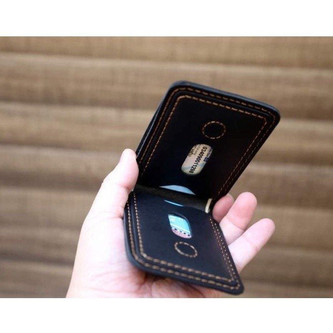 Ví sen /Ví mini da bò thiết kế nhỏ gọn đơn giản hít nam châm chắc chắn VS07