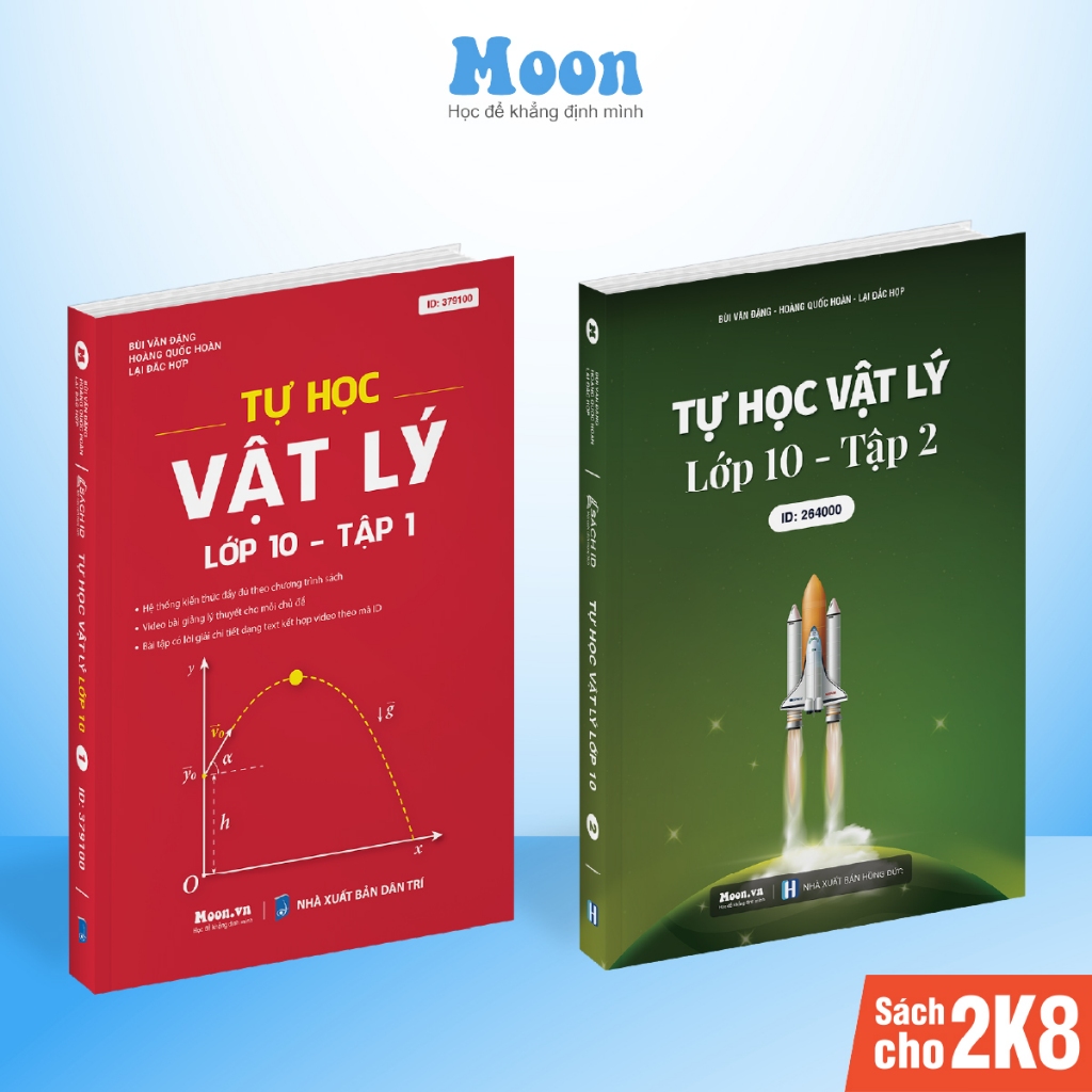 Combo 2 sách Tự học Vật lý lớp 10 Tập 1 + Tập 2 Chương trình SGK mới | SachID