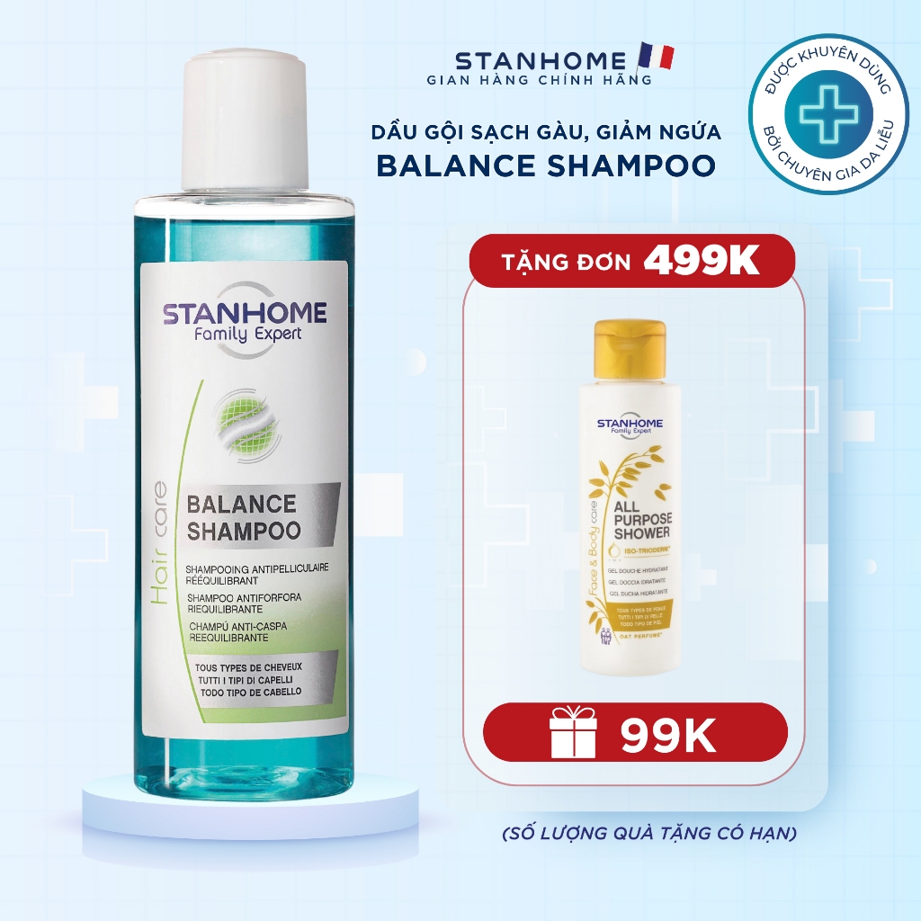 Dầu gội giảm ngứa loại bỏ gàu Stanhome Family Expert balance shampoo 200ml