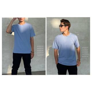 Áo thun trơn Nam AGE2X form basic hàng vnxk chất thun 83%cotton 4 chiều 220g dầy dặn mềm mịn, chống nhăn