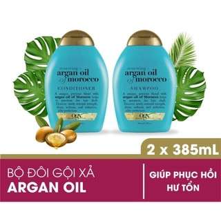 Chính hãng - Bộ Đôi Dầu Gội Và Dầu Xả (385ml) Biotin & Collagen OGX  phục hồi hư tổn, giúp tóc óng mượt