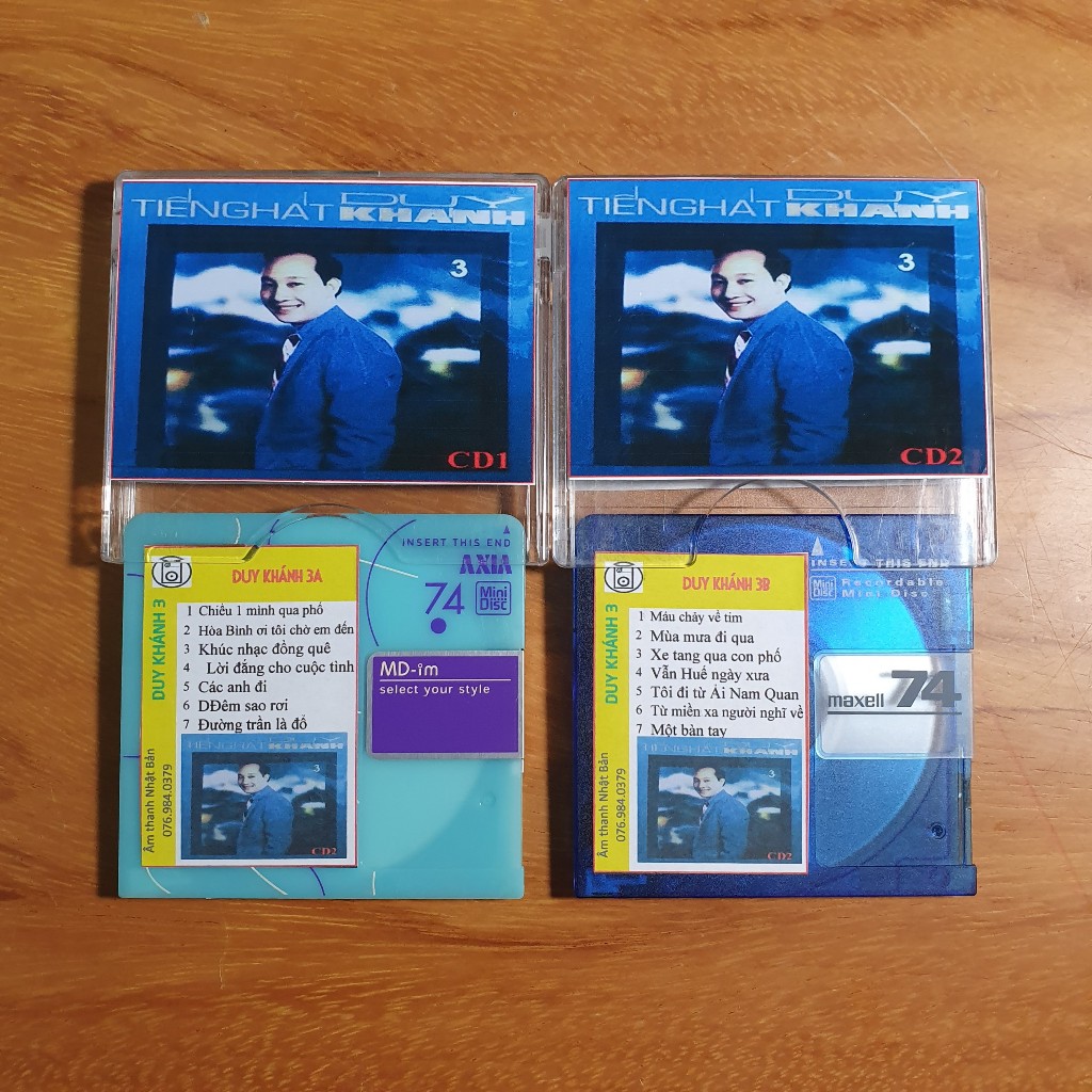 Tiếng hát Duy Khánh 3 trước 1975 - Bộ 2 thiết bị lưu trữ MD MINI DISC - MD NHẠC VÀNG, NHẠC XƯA  chất