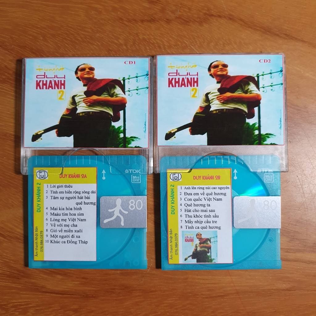 Tiếng hát Duy Khánh 2 trước 1975 - Bộ 2 thiết bị lưu trữ MD MINI DISC - MD NHẠC VÀNG, NHẠC XƯA  chất
