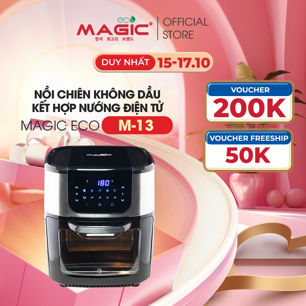 Nồi chiên không dầu kết hợp lò nướng Magic Eco M13, dung tích 13L