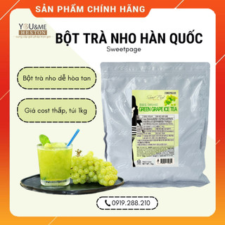 Bột trà vị nho xanh hòa tan hiệu Sweet Page 1KG Hàn Quốc