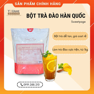 Bột trà hòa tan vị đào Hàn Quốc SweetPage túi 1kg
