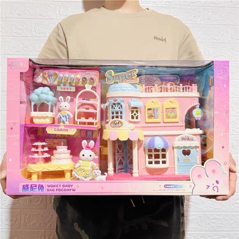 Mô Hình Đồ Chơi Nhà Của Thỏ, Lâu Đài Búp Bê, Công Chúa - Nhiều Mẫu