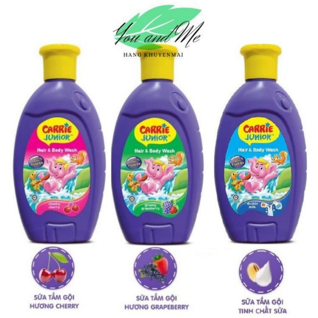 Sữa tắm Gội cho bé Carrie Junior 280g