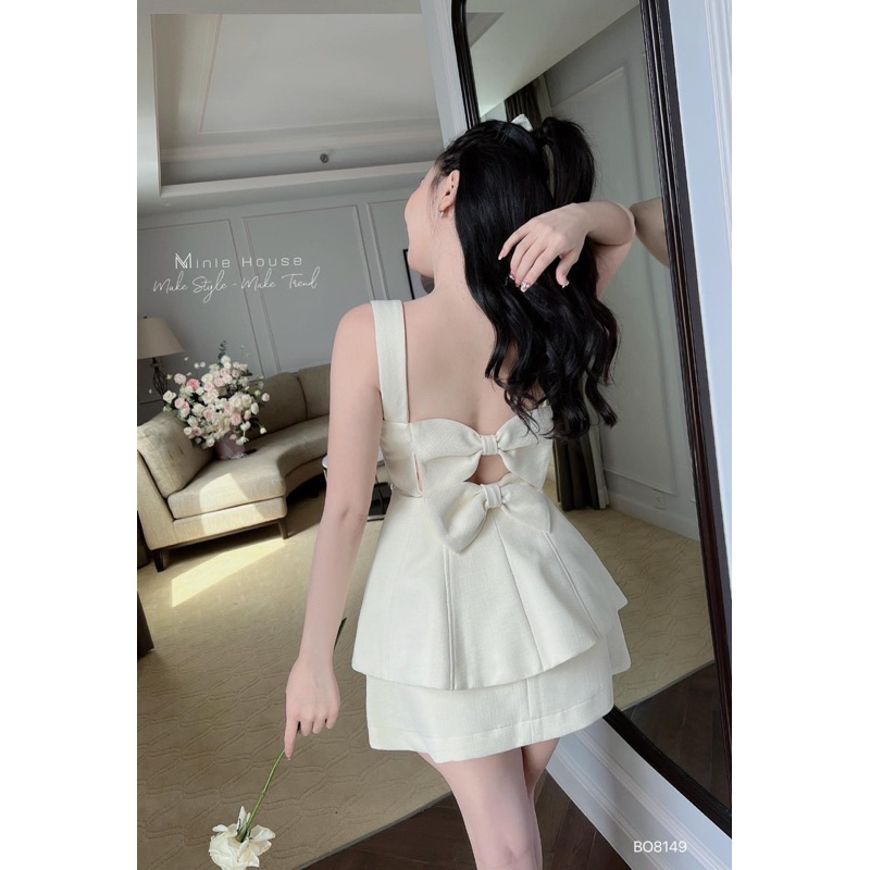 SET ÁO HAI DÂY NƠ LƯNG KÈM SHORT