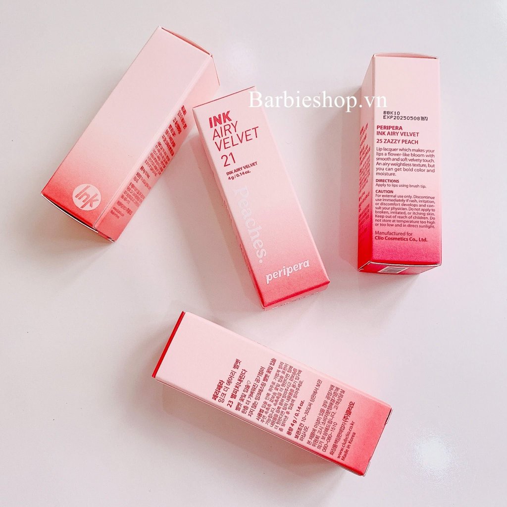 Son Kem Peripera Ink Airy Velvet Lip Tint Peach 4g