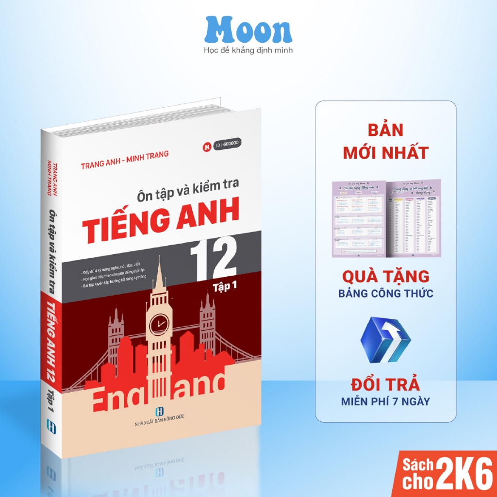 Sách Tiếng Anh cô Trang Anh: Ôn tập và kiểm tra Tiếng anh tập 1 ôn thi THPT Quốc gia