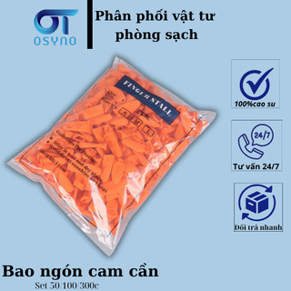 (SET 50c,100c,300c) Bao ngón tay cam sần chống tĩnh điện dùng trong công nghiệp điện tử, yte, spa, ,nail, xăm hình