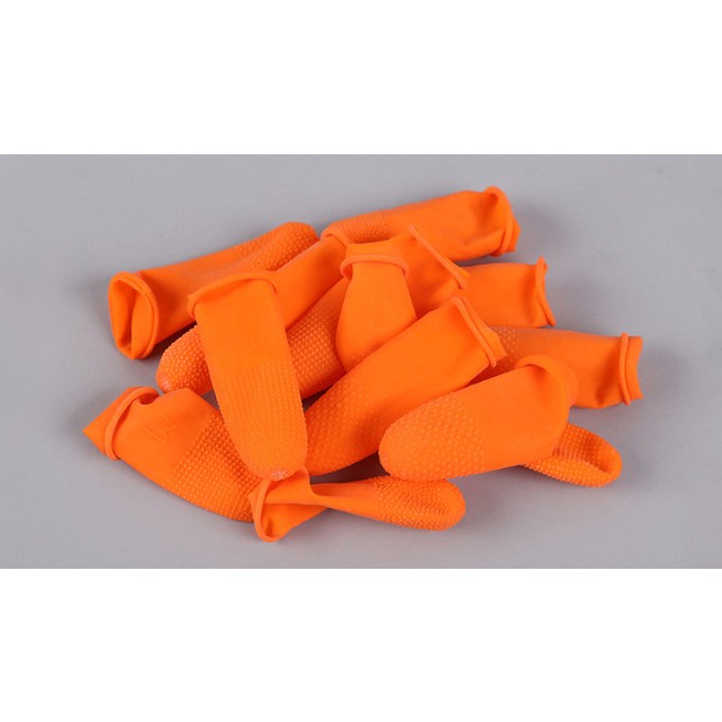 Bao ngón tay cam sần chống tĩnh điện dùng trong công nghiệp điện tử, yte, spa, ,nail, xăm hình