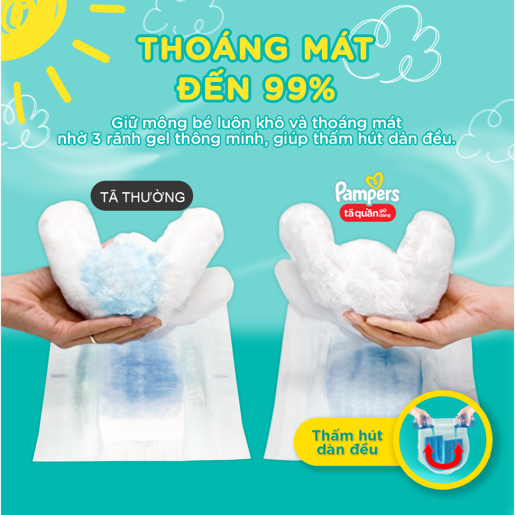 Combo 2 Thùng Tối Ưu Phí Vận Chuyển 3 Gói Tã Quần PAMPERS Giữ Dáng Size L108/ XL96/ XXL84