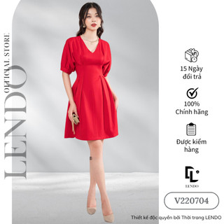 Đầm Cổ V Chiết Ly LENDO V220704