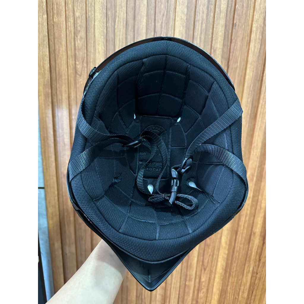 Nón Bảo Hiểm Đuôi Nhọn Độ Tem P0C KHÔNG NÚT TĂNG CHỈNH, KÍNH NÚT BẤM