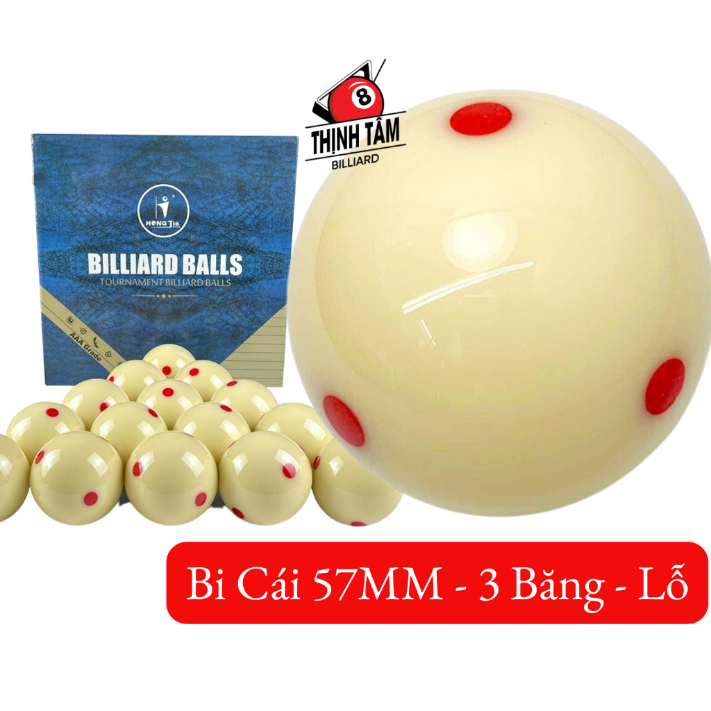 Bóng Bi Cái Bida 3C 3 Băng, Bi Cái Bida Lỗ Đài Loan Cao Cấp [ Bi Cái Trắng ]