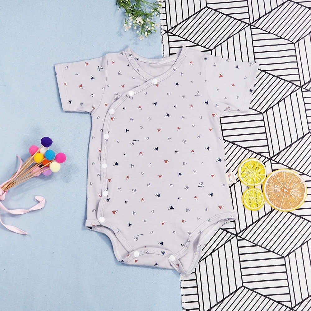 Bộ Cộc Tay Cotton Cao Cấp Nút Gài Chéo Dành Cho Bé từ 3 đến 10 Ký